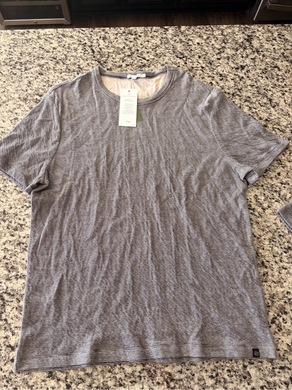 NWT Threads 4 Thought Men's XL Striped Crew Neck Tee